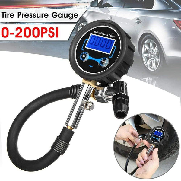 Planet Gates Digital Car Truck Vehicle Air Tire Pressure Inflator Gauge LCD Dial Meter Test Car Tire Pressure Gauge Meter