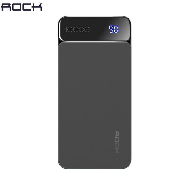 Planet Gates Digital Display LCD Power Bank for Xiaomi Mi, ROCK Portable 10000mah Power Bank Phone External Battery Powerbank 10000 mah