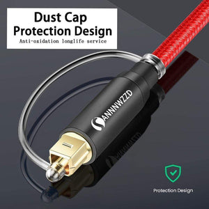 Planet Gates Digital Optical Audio Cable Toslink SPDIF Coaxial Cable for Amplifiers Blu-ray Player Xbox 360 Soundbar Fiber Cable