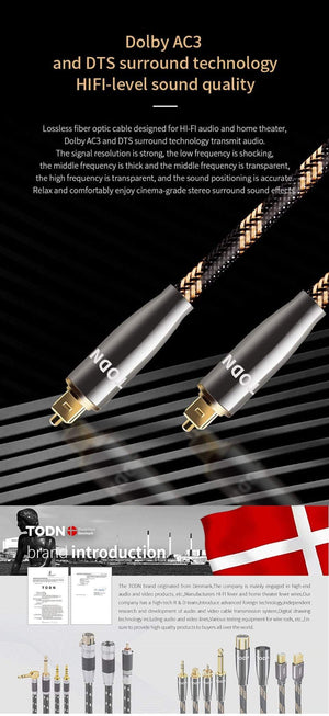 Planet Gates Digital Optical Audio Toslink Cable Hi-end Fiber Optic Audio Cable for HIFI Video DVD TV DTS Dolby 5.1 7.1