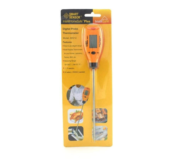 Digital Probe-type Thermometer W/ Stainless Steel Probe Kitchen Temperature Tester Tools Refrigeration, Heating, Food Processing (AR212)