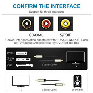 Planet Gates Digital RCA To RCA Male Coaxial Coax Audio Cable TV Subwoofer Cord Gold Plated High-fidelity Coaxial Coax Audio Cable