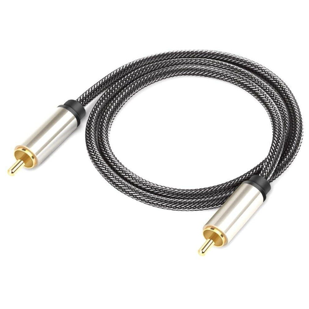 Planet Gates Digital RCA To RCA Male Coaxial Coax Audio Cable TV Subwoofer Cord Gold Plated High-fidelity Coaxial Coax Audio Cable