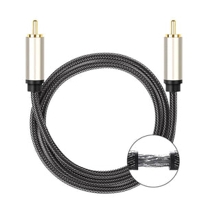 Planet Gates Digital RCA To RCA Male Coaxial Coax Audio Cable TV Subwoofer Cord Gold Plated High-fidelity Coaxial Coax Audio Cable