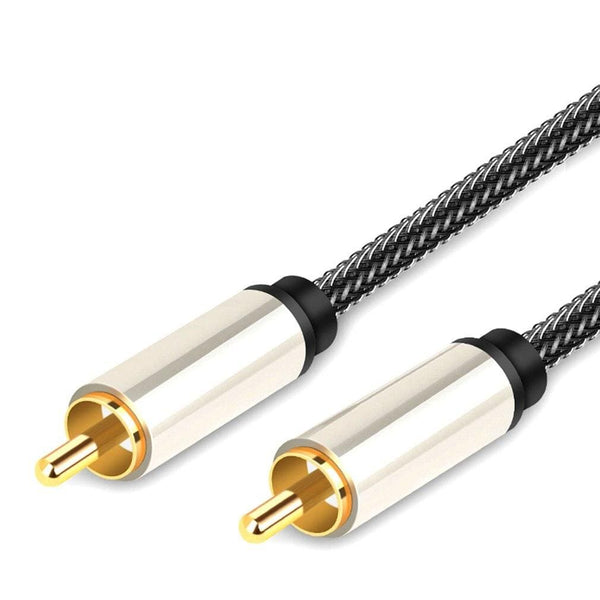 Planet Gates Digital RCA To RCA Male Coaxial Coax Audio Cable TV Subwoofer Cord Gold Plated High-fidelity Coaxial Coax Audio Cable