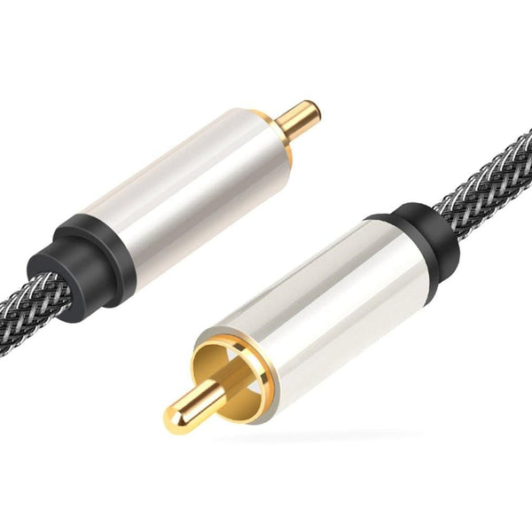 Planet Gates Digital RCA To RCA Male Coaxial Coax Audio Cable TV Subwoofer Cord Gold Plated High-fidelity Coaxial Coax Audio Cable