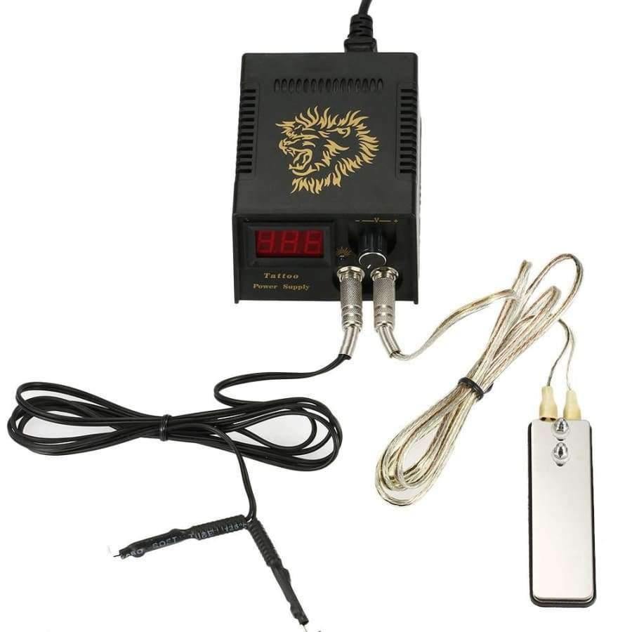 Planet Gates Digital Tattoo Power Supply +Foot Pedal +Clip Cord Pro Double Output Tattoo Power Supply Kit For Tattoo Machine Free Shipping