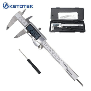 Planet Gates Digital Vernier Caliper 6 Inch 150mm Stainless Steel Electronic Caliper Micrometer Depth Measuring Tools