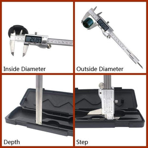 Planet Gates Digital Vernier Caliper 6 Inch 150mm Stainless Steel Electronic Caliper Micrometer Depth Measuring Tools