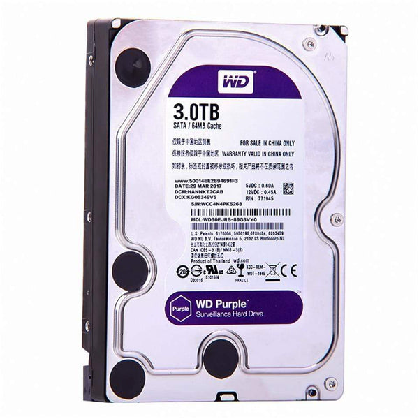 Planet Gates Digital WD Surveillance Purple 4TB 3.5" internal HDD SATA 6.0Gb/s Hard Drive for cctv  DVR surveillance Camera IP