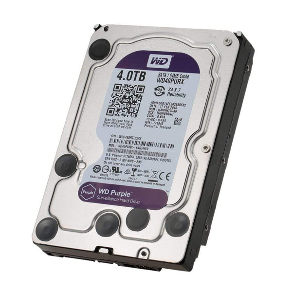 Planet Gates Digital WD Surveillance Purple 4TB 3.5" internal HDD SATA 6.0Gb/s Hard Drive for cctv  DVR surveillance Camera IP