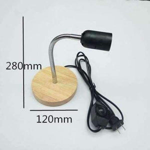 Planet Gates Dimmer switch 220V Wooden e27 lamp holder with dimming switch retro desk lamp base night light for bedroom bedside Lighting Accessories