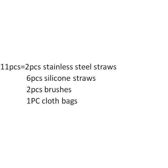 Planet Gates Dining Bar Barware Accessories Stainless Steel candy Color Silicone Juice Drink Straw with brush 11pcs/set