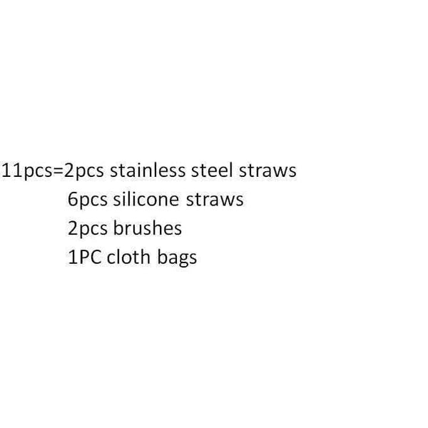 Planet Gates Dining Bar Barware Accessories Stainless Steel candy Color Silicone Juice Drink Straw with brush 11pcs/set