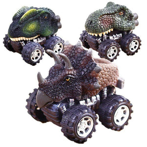 Planet Gates Dinosaur Toys Clockwork Pull Back  Dino Model Animal Vehicles Truck Hobby Educational Mini Kids Toys For Boys