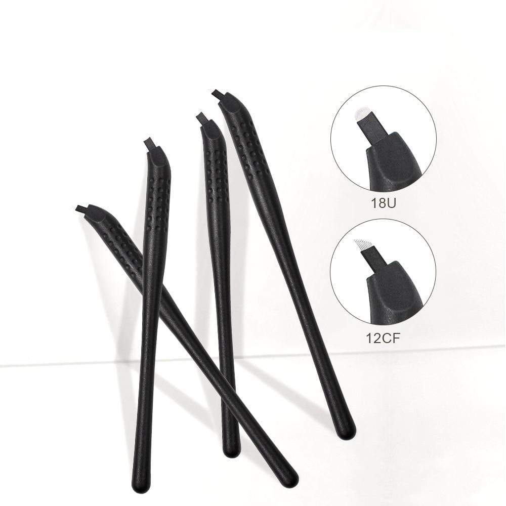 Planet Gates Disposable Microblading Pen with 18U 12CF pins Needles Permanent Makeup Embroidered Eyebrow Tattoo Manual Pen Tebori Machine