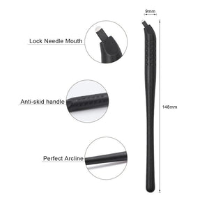 Planet Gates Disposable Microblading Pen with 18U 12CF pins Needles Permanent Makeup Embroidered Eyebrow Tattoo Manual Pen Tebori Machine