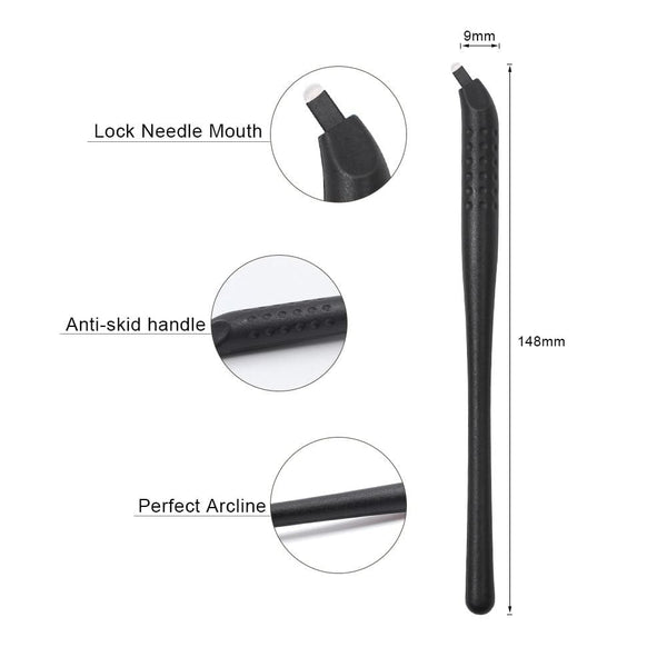Planet Gates Disposable Microblading Pen with 18U 12CF pins Needles Permanent Makeup Embroidered Eyebrow Tattoo Manual Pen Tebori Machine