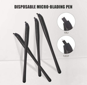Planet Gates Disposable Microblading Pen with 18U 12CF pins Needles Permanent Makeup Embroidered Eyebrow Tattoo Manual Pen Tebori Machine