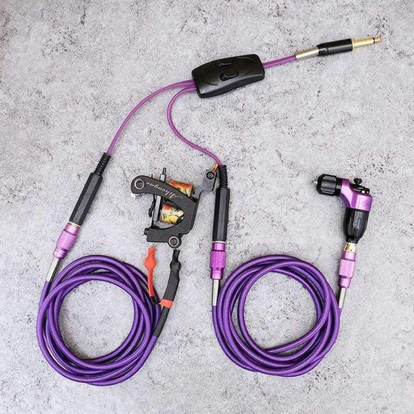 Planet Gates Divided into two hook lines,  connect two tattoo machines at the same time interface cable Clip Cord Switch Hook Line