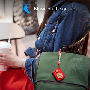 Planet Gates Divoom Beetles Mini Bluetooth Speaker with FM Radio,Cute Portable Outdoor Wireless Speaker ,Long Battery Life Support TF Card