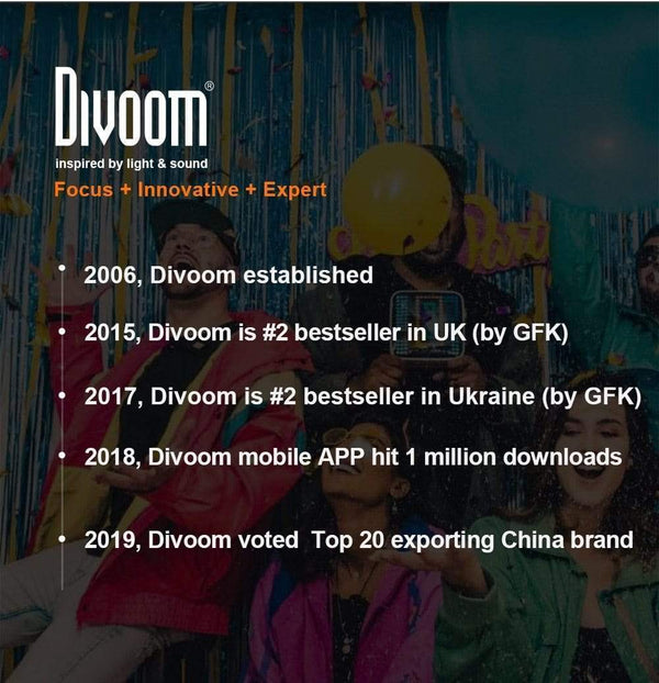 Planet Gates Divoom Timebox Evo Bluetooth Portable Speaker with Clock Alarm Programmable LED Display for Pixel Art Creation Unique Gift