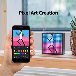 Planet Gates Divoom Timebox Evo Bluetooth Portable Speaker with Clock Alarm Programmable LED Display for Pixel Art Creation Unique Gift