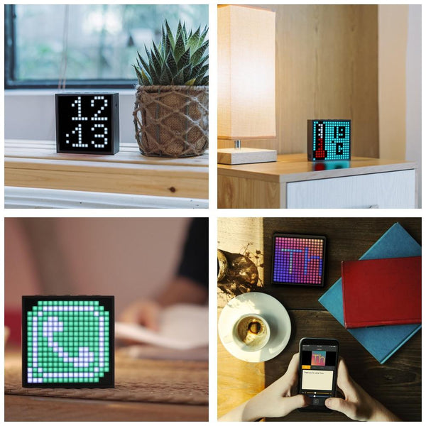 Planet Gates Divoom Timebox Evo Bluetooth Portable Speaker with Clock Alarm Programmable LED Display for Pixel Art Creation Unique Gift