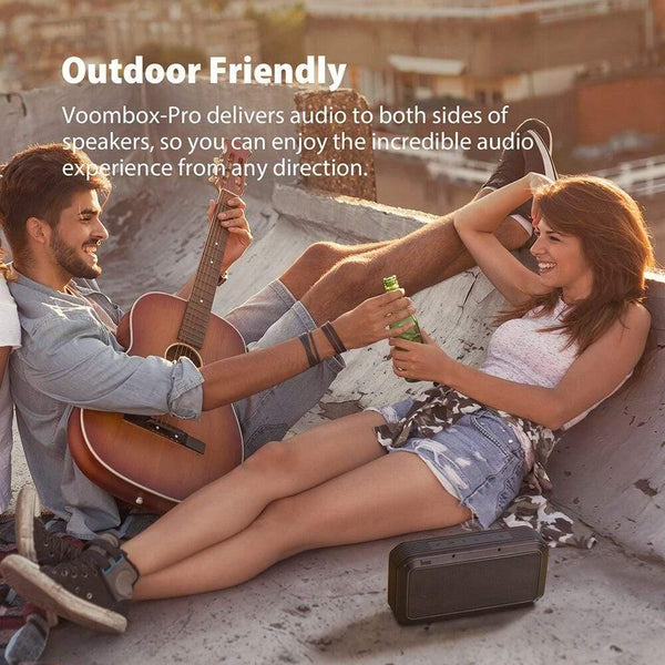 Planet Gates Divoom Voombox Pro Portable Bluetooth Wireless Speaker 40w Super Bass With 10000 MAh For 18-Hour Playtime  IPX5 Water-Resistant (black Speaker)