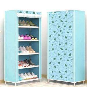 Planet Gates DIY Assembly Non-woven Cloth Storage Shoe Cabinet Dustproof Shoe Rack Space Saver Shoe Organizer Shelf Home Furniture