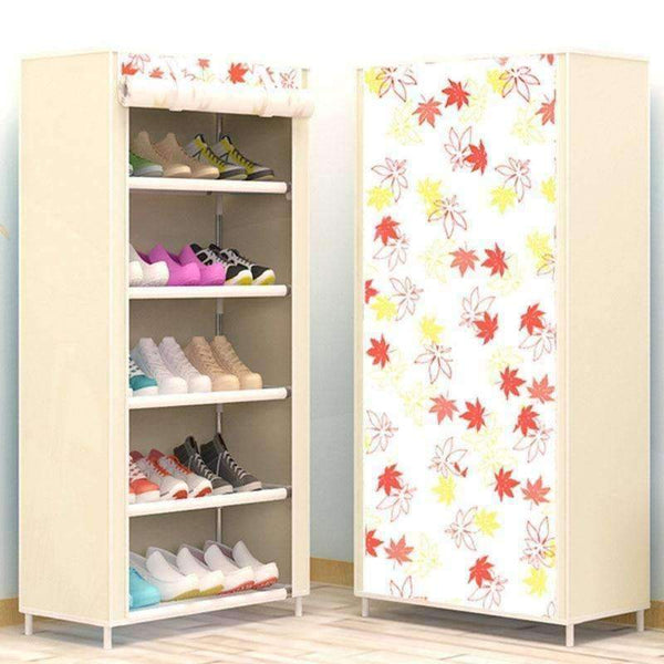 Planet Gates DIY Assembly Non-woven Cloth Storage Shoe Cabinet Dustproof Shoe Rack Space Saver Shoe Organizer Shelf Home Furniture