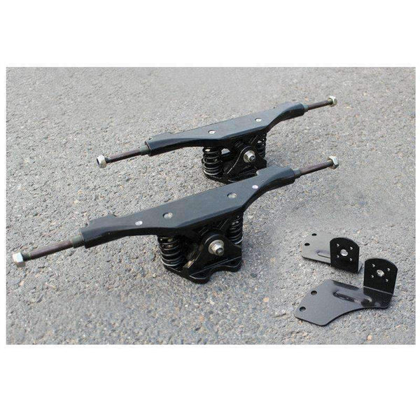 Planet Gates DIY Black 1 Pair 11inch Electric Skateboard Truck Aluminum Motor Gasket Skateboard Trucks Skate Board Bridge Riserpad