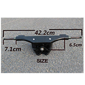 Planet Gates DIY Black 1 Pair 11inch Electric Skateboard Truck Aluminum Motor Gasket Skateboard Trucks Skate Board Bridge Riserpad