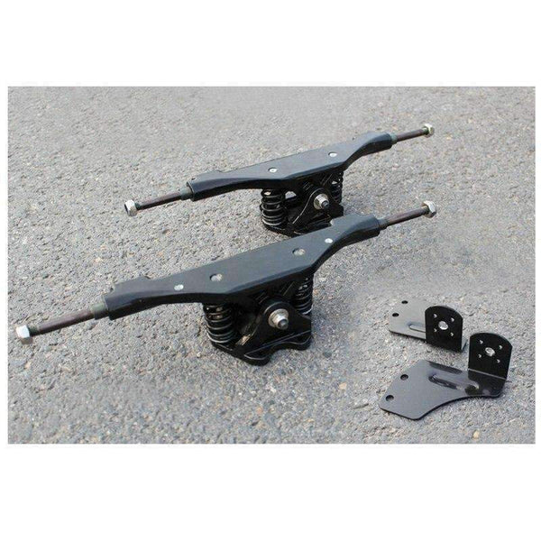 Planet Gates DIY Black 1 Pair 11inch Electric Skateboard Truck Aluminum Motor Gasket Skateboard Trucks Skate Board Bridge Riserpad