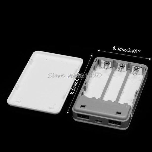 Planet Gates DIY Dual USB Power Bank Case Kit Case 3x18650 Battery Charger Box For Cellphone Z07 Drop ship