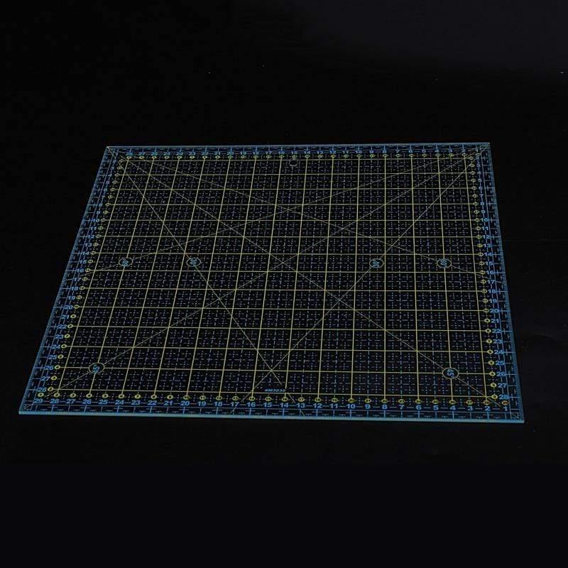 Planet Gates DIY Hand Tools Patchwork Ruler Square Tailor Ruler Cloth Cut Ruler Sewing Art Crafts 30x30cm (Transparent)