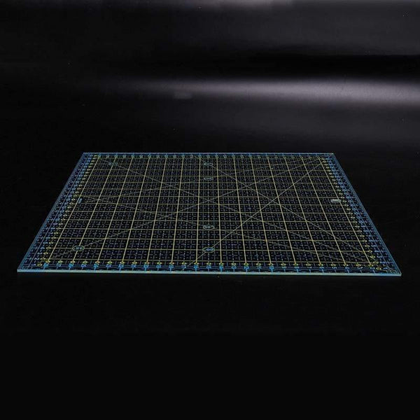 Planet Gates DIY Hand Tools Patchwork Ruler Square Tailor Ruler Cloth Cut Ruler Sewing Art Crafts 30x30cm (Transparent)