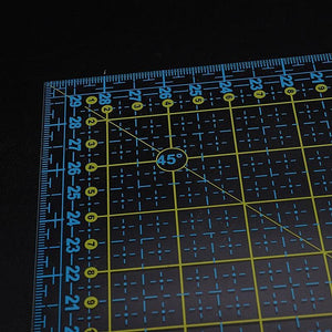 Planet Gates DIY Hand Tools Patchwork Ruler Square Tailor Ruler Cloth Cut Ruler Sewing Art Crafts 30x30cm (Transparent)