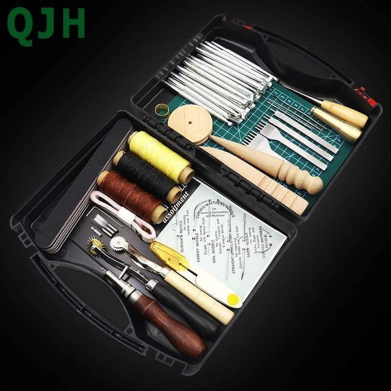 Leather Craft Basic Stitching Sewing Hand Tool Set Saddle Groover for – US  BigTeddy