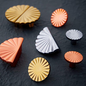 DIY Semi-Circular Shape /Door Knob European Antique Furniture Handles Sector Drawer Pulls Kitchen Cabinet Gold Knobs and Handles