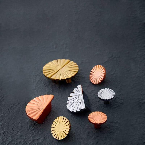 DIY Semi-Circular Shape /Door Knob European Antique Furniture Handles Sector Drawer Pulls Kitchen Cabinet Gold Knobs and Handles