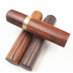 Planet Gates DIY Sewing Needles Holder Storage Tube Wooden Box Hand Sewing Needles Case Leather Knitting Embroidery Mending Needles Container (Random)