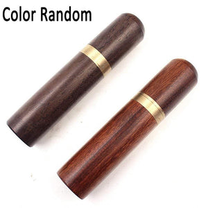 Planet Gates DIY Sewing Needles Holder Storage Tube Wooden Box Hand Sewing Needles Case Leather Knitting Embroidery Mending Needles Container (Random)