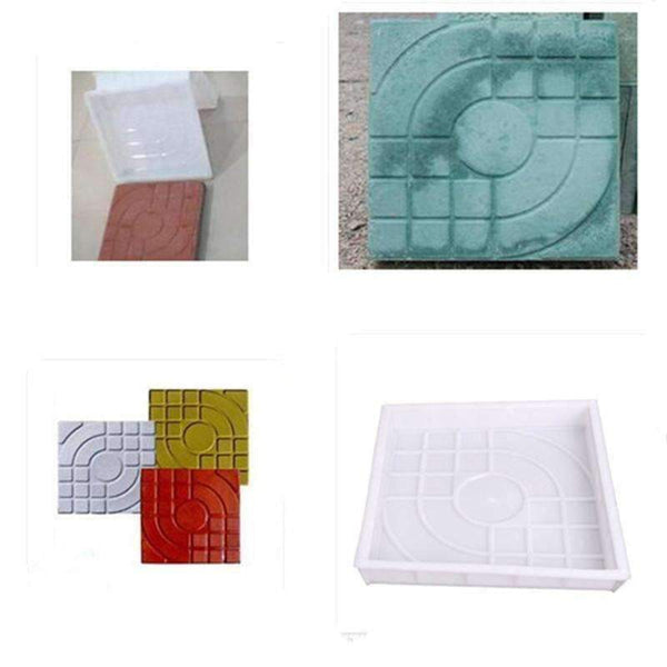 Planet Gates DIY Square Garden Path Concrete Plastic Brick Mold Paving Propylene Pavement Walkway 27x27x4cm Garden Buildings Accessories