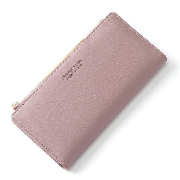 Planet Gates Dk Pink Women Wallet Zipper Coin & Cell Phone Pocket Female Wallet Card Holder Ladies Red Clutch Purse High Quality