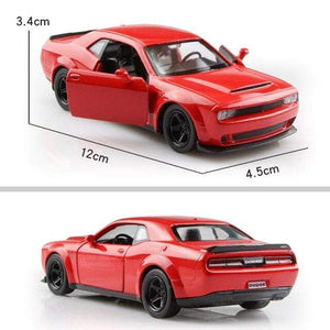 Planet Gates Dodge Challenger Red Birthday Gift 1:36 Alloy Car Model Simulation Exquisite Diecasts Toy Vehicle RMZ city Maserati Aston Martin Doors Open Pull Back