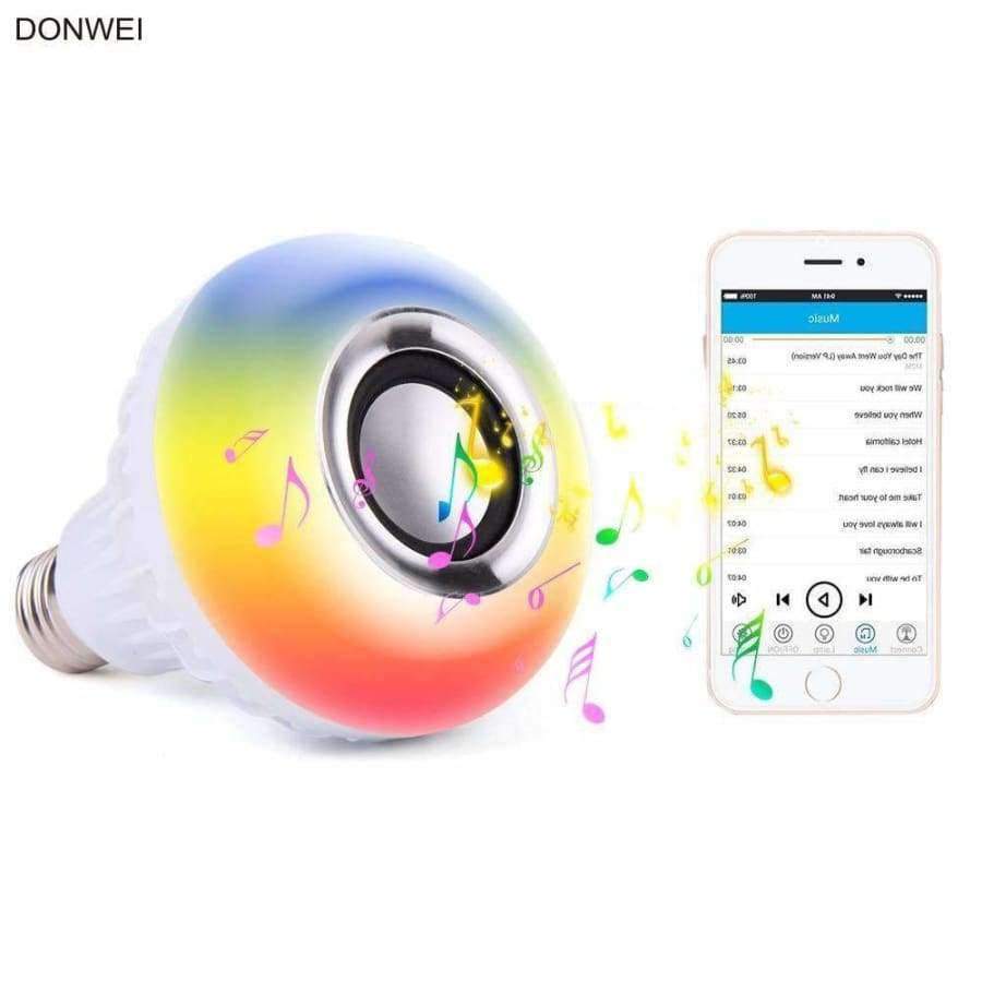 Planet Gates DONWEI Smart 12W E27 RGB +White 4.0 Bluetooth Speaker LED Bulb 24 Keys Remote Control Support Music Playing Dimmable Light Bulbs