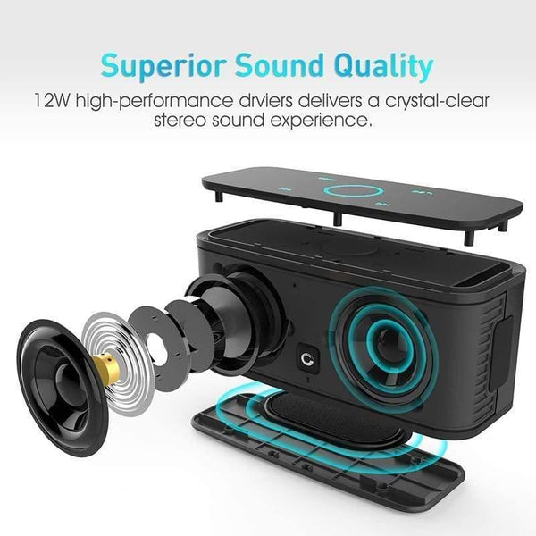 Planet Gates DOSS SoundBox Touch Control Bluetooth Speaker 2*6W Portable Wireless Speakers Stereo Sound Box With Bass And Built-in Mic