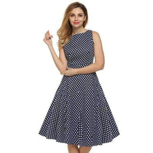 Planet Gates Prik Blå / XXXL ACEVOG Damekjole Retro Vintage 1950'er 60'er Rockabilly Blomster Swing Sommerkjoler Elegant Sløjfeknude Tunika Vestidos Morgenkåbe Oversize