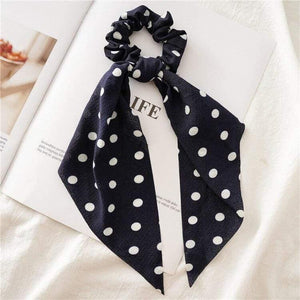Flower Print Hair Scarf Bow Scrunchies Ponytail Headband For Women Hair Accessories Bowknot Elastic Hair Rope Hairbands